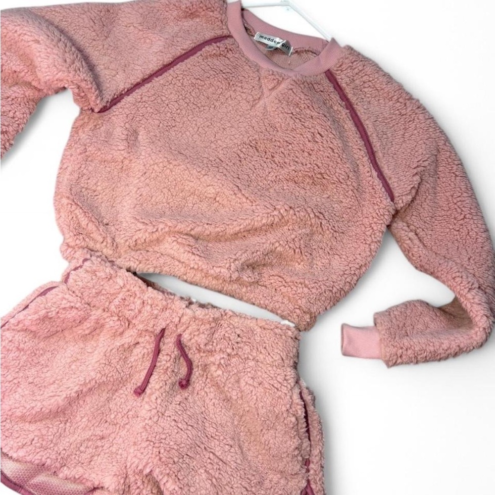 Madden Girl Cozy Pink Fleece Lounge Set